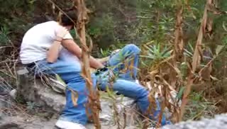 Парочка спаривается на камне в лесу Screen №3