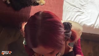 Рыженькая девица приберегла косплей наряд для порева Screen №1